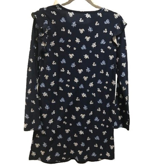 Girl's XL Dress Epic Threads Floral Long Sleeve Blue ruffle shoulder Pullover - Picture 2 of 2